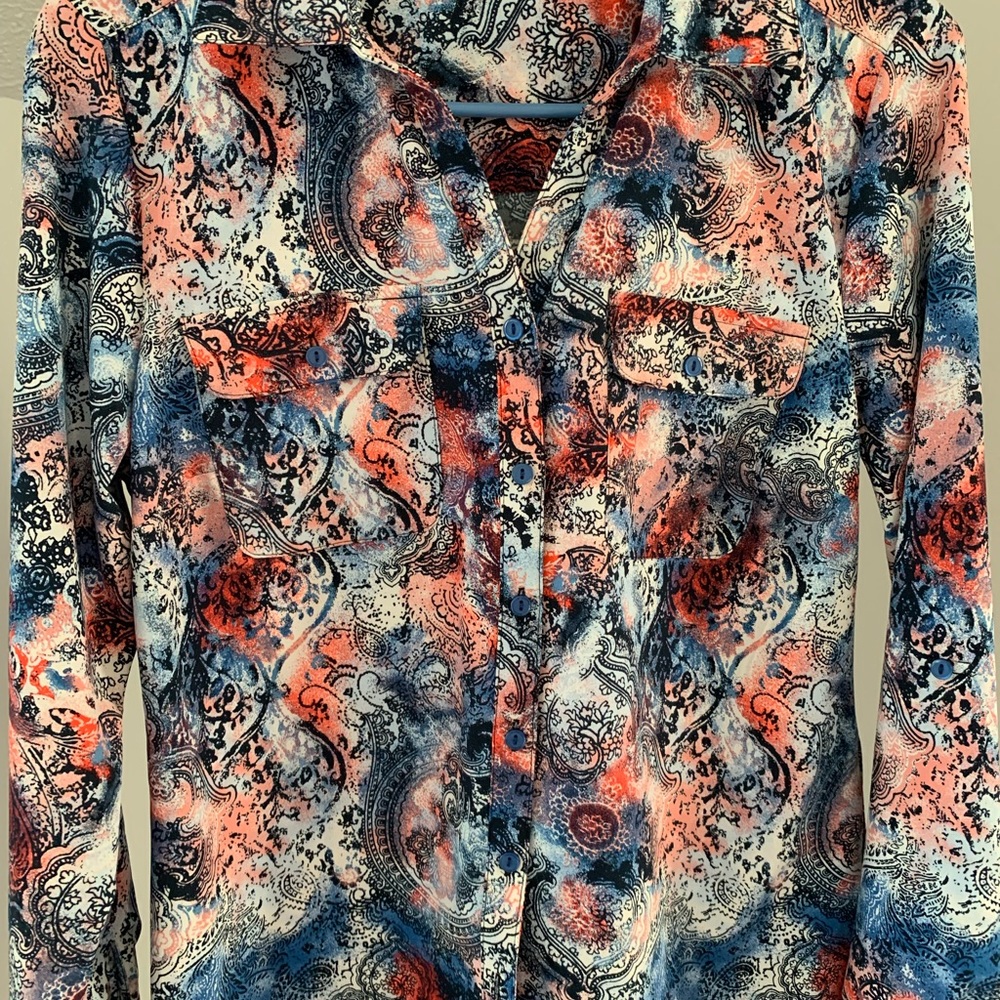 Notations Button Down With Paisley Pattern - Picture 4 of 15